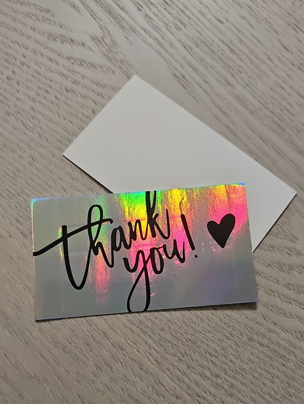 50 Holographic "Thank You" Cards